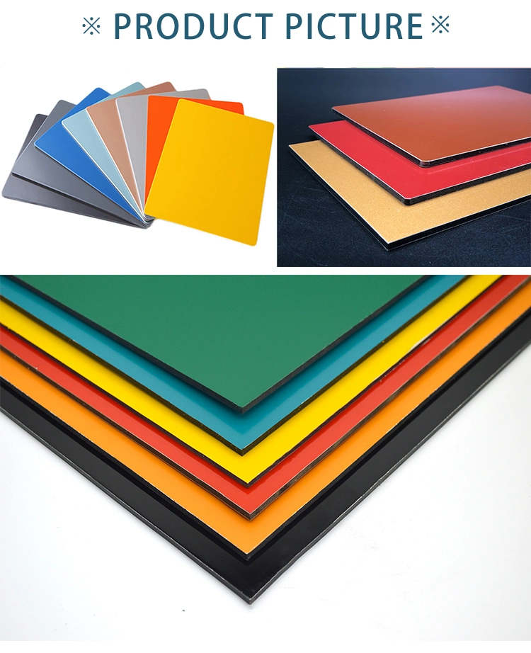 PE Colored Aluminum Composite Panel ACP Acm Cladding Panel for Distributors Importers China Factory 1220*2440*4mm 0.3alu Broken Core Solid Color Metallic Color