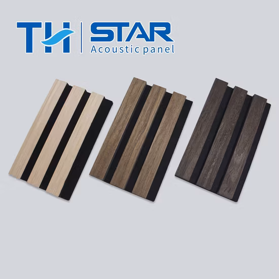 Kusrustic Wood Veneer Pet MDF Slat Wall Panels Pet Wooden Composite Acoustic Panel