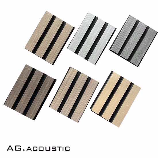 AG. Acoustic Wooden Timber Slat Composite Polyester Fiber Decorative Acoustic Wall Panels